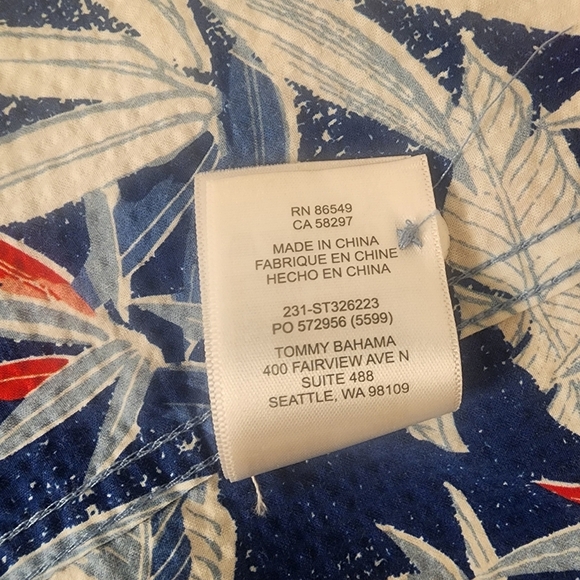 Tommy Bahama Nova Wave Palm Tree Contrast Lined Hawaiian Shirt Mens XXL - Picture 6 of 7